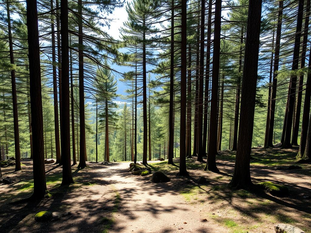 Hiking trails in the Harz Mountains near Rollshausen, Germany Hiking trails in the Harz Mountains near Rollshausen, Germany