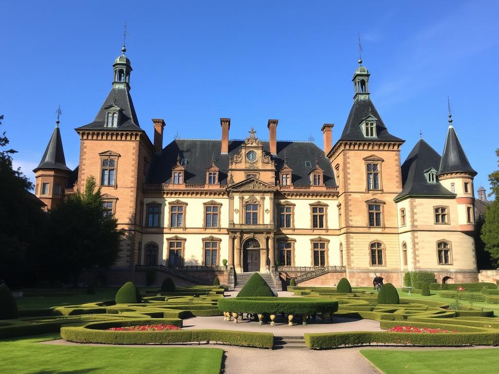 Historic Detmold Castle in Detmold, Germany with Renaissance architecture Historic Detmold Castle in Detmold, Germany with Renaissance architecture