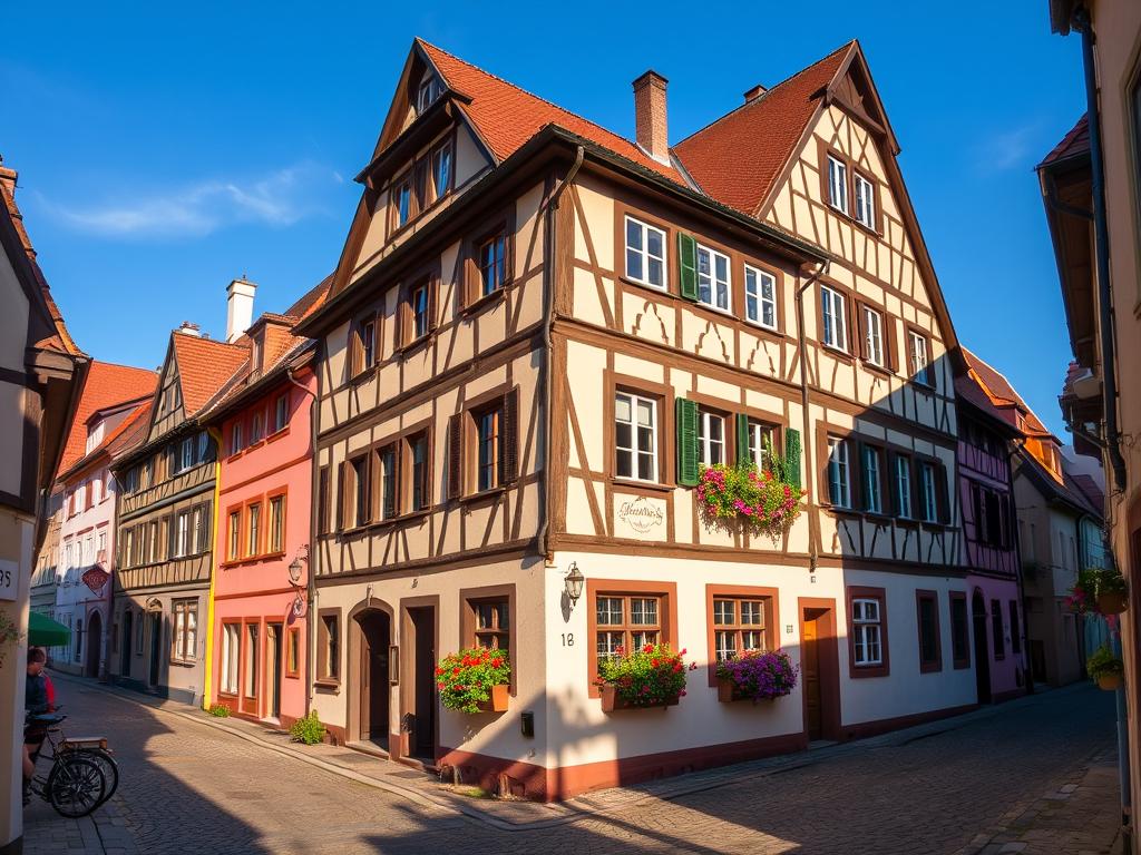 Historic buildings in Klüt, Germany showcasing traditional architecture Historic buildings in Klüt, Germany showcasing traditional architecture