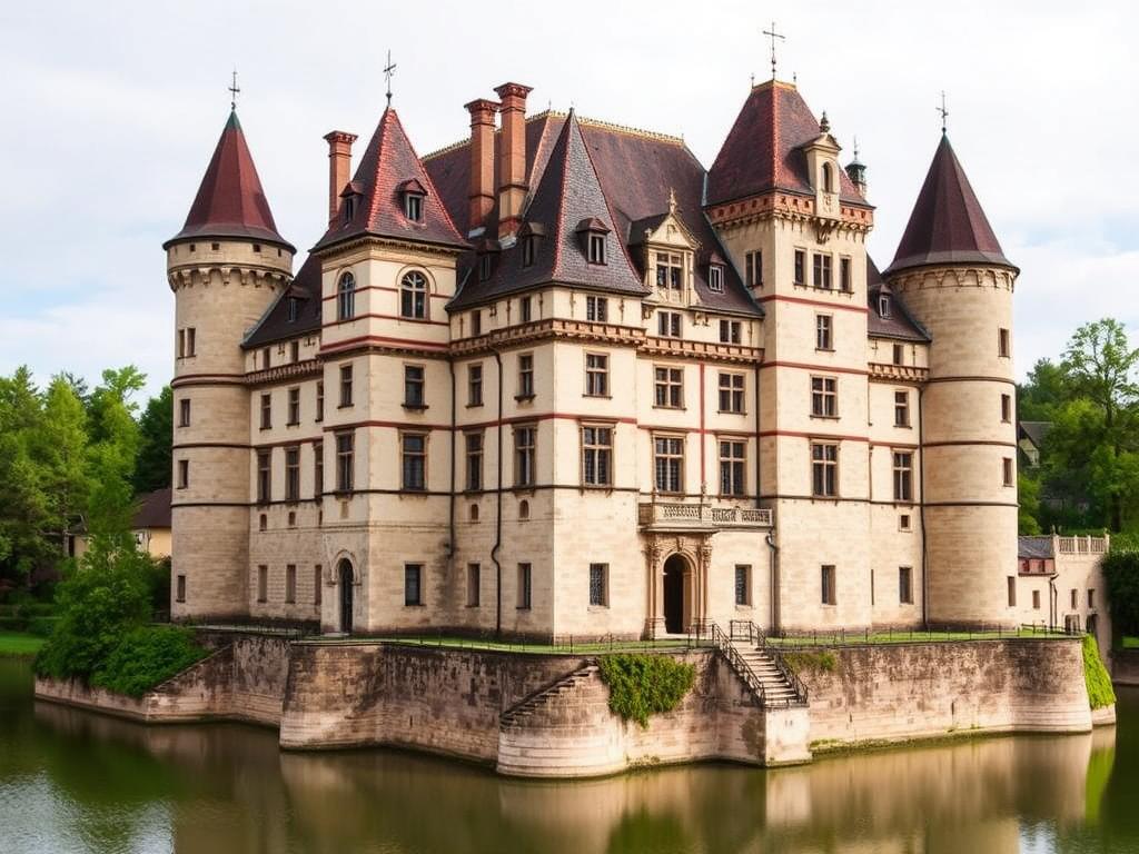 Impressive Hämelschenburg Castle with Renaissance architecture Impressive Hämelschenburg Castle with Renaissance architecture