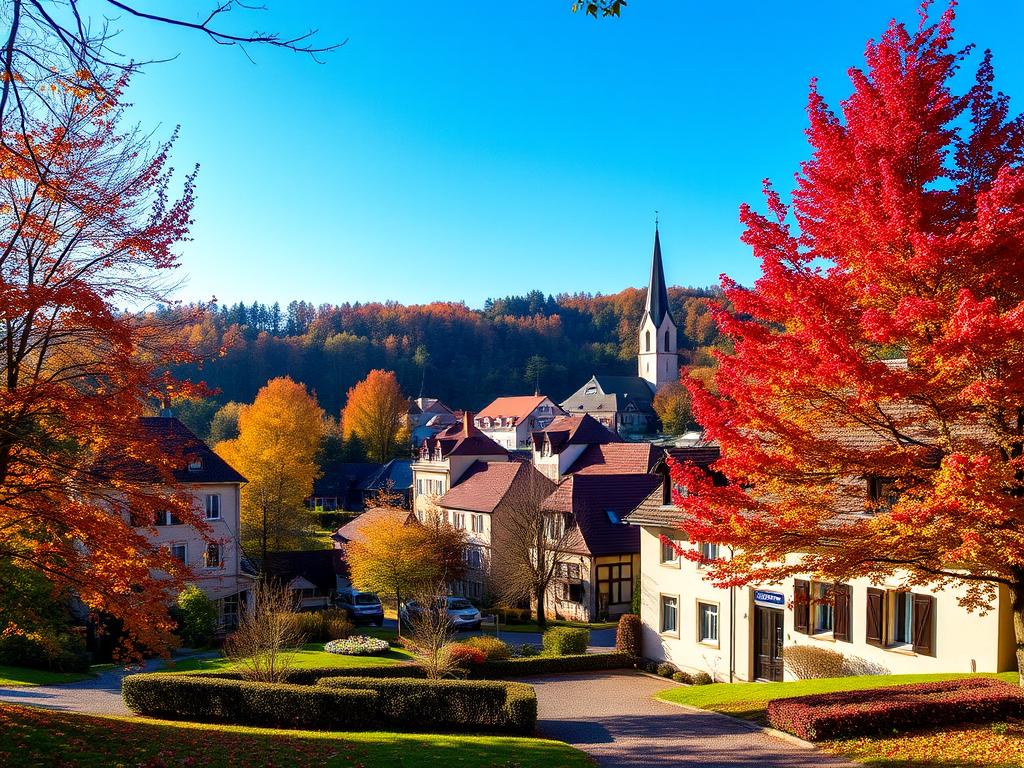 Rollshausen, Germany in autumn with colorful fall foliage Rollshausen, Germany in autumn with colorful fall foliage