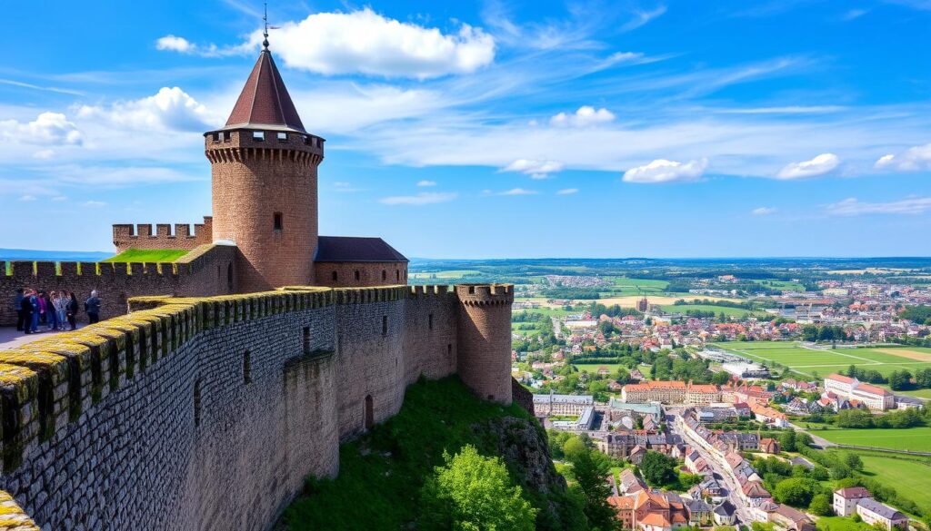 Sparrenburg Castle in Bielefeld, Germany with panoramic city view Sparrenburg Castle in Bielefeld, Germany with panoramic city view