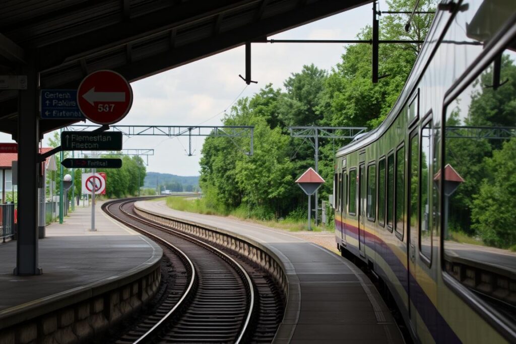 Train station near Klüt with regional connections Train station near Klüt with regional connections
