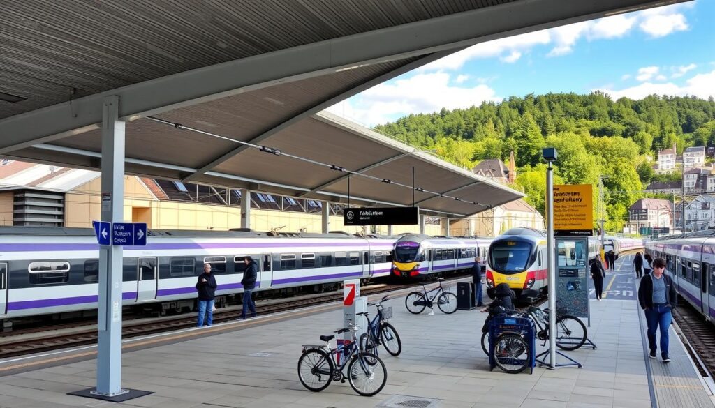 Bahnhof Salzkotten, Germany mit regionalen Zugverbindungen Bahnhof Salzkotten, Germany mit regionalen Zugverbindungen